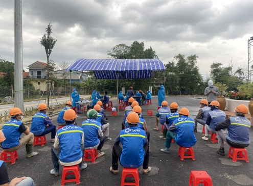 BĐH Dự án Ecogarden tổ chức khám sức khỏe định kỳ cho công nhân